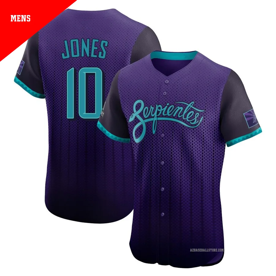 Men's Adam Jones Arizona Diamondbacks ＃10 Purple Elite - 2025 City Connect Jersey
