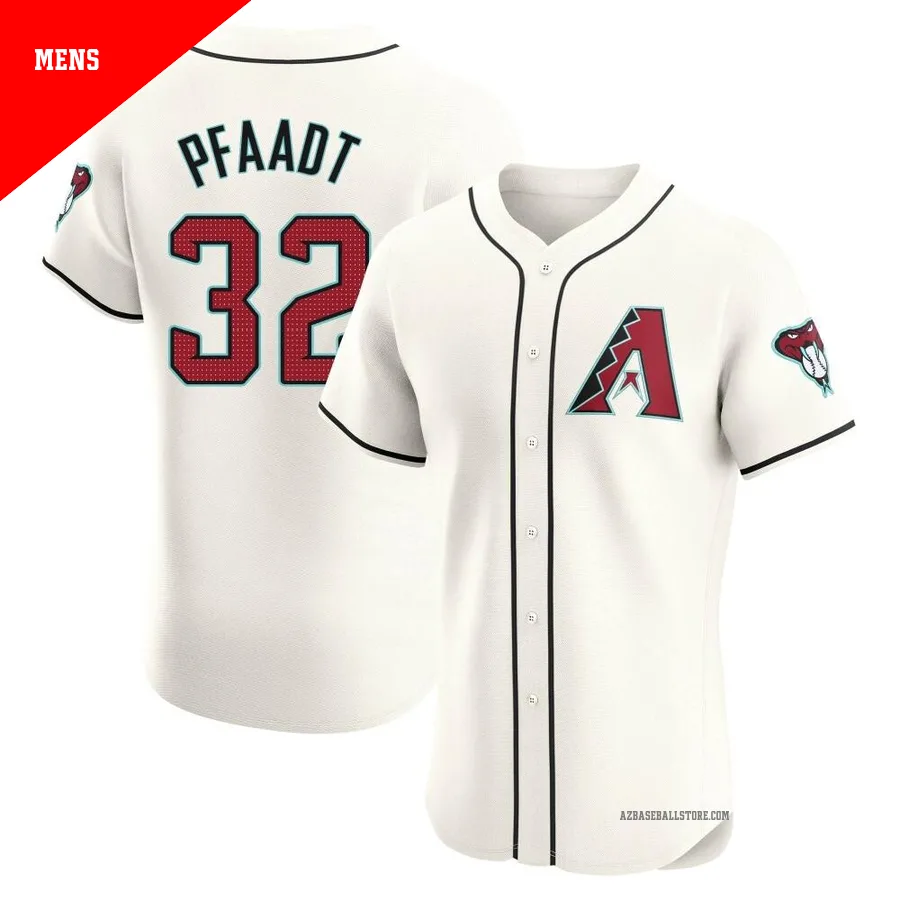 Men's Brandon Pfaadt Arizona Diamondbacks ＃32 Cream Elite - Home Jersey