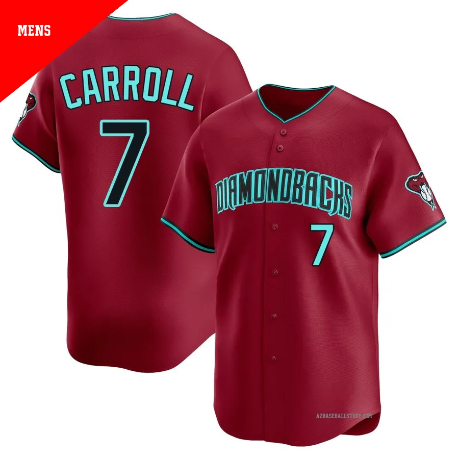 Men's Corbin Carroll Arizona Diamondbacks ＃7 Red Limited - Alternate Jersey