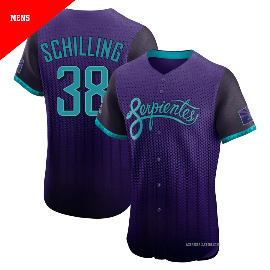 Men's Curt Schilling Arizona Diamondbacks ＃38 Purple Elite - 2025 City Connect Jersey