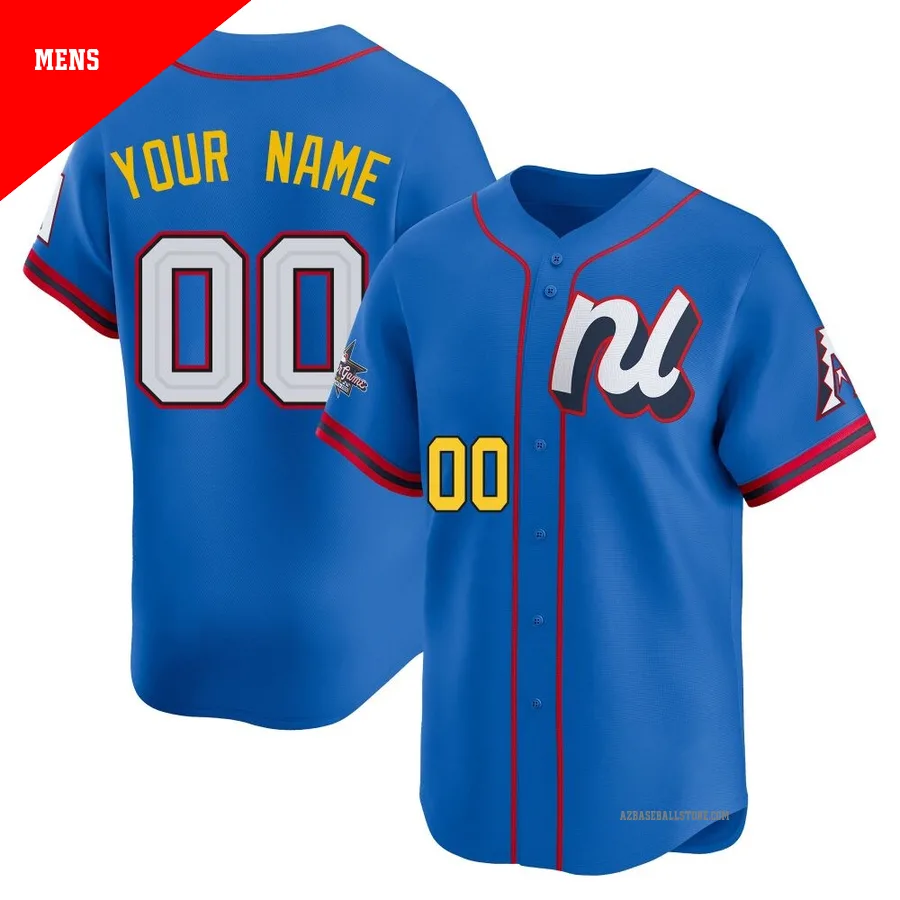 Men's Custom Arizona Diamondbacks ＃00 Blue Limited - National League 2025 All-Star Edition Jersey