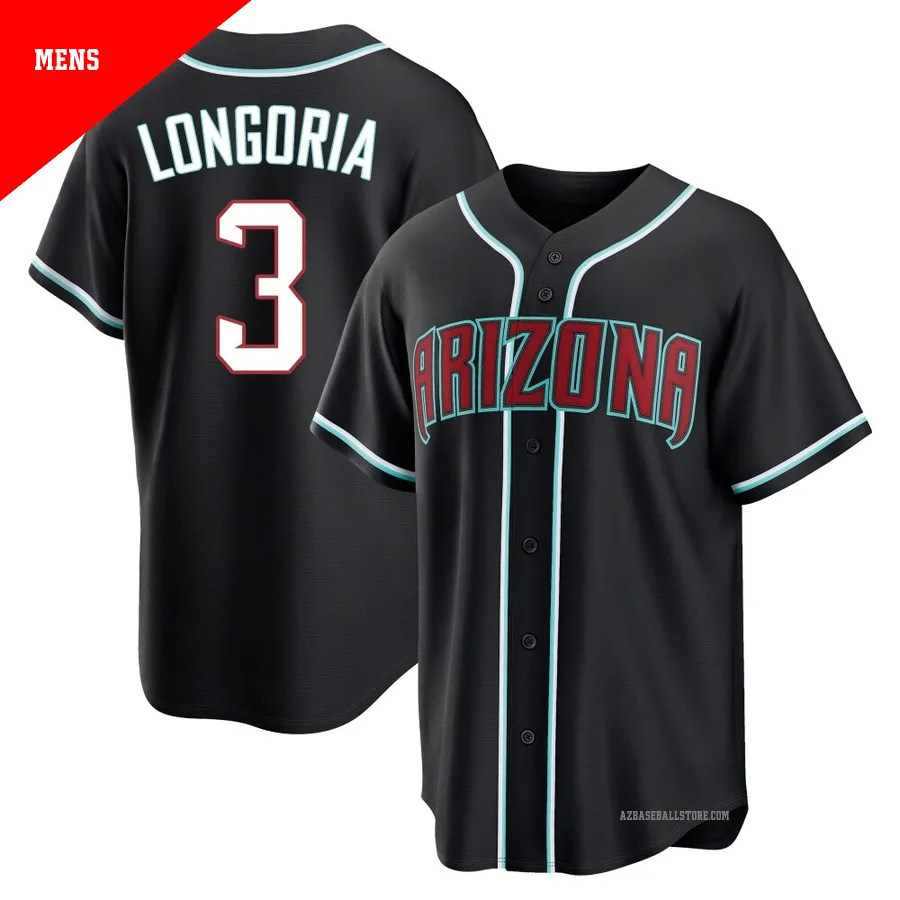 Men's Evan Longoria Arizona Diamondbacks ＃3 Black Replica - Fashion Out Jersey