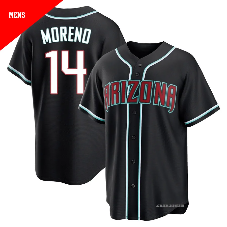 Men's Gabriel Moreno Arizona Diamondbacks ＃14 Black Replica - Fashion Out Jersey