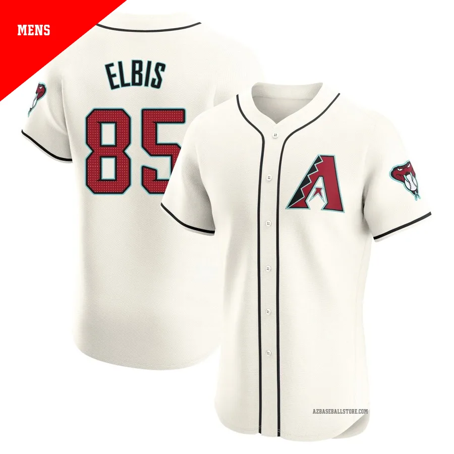 Men's Joe Elbis Arizona Diamondbacks ＃85 Cream Elite - Home Jersey