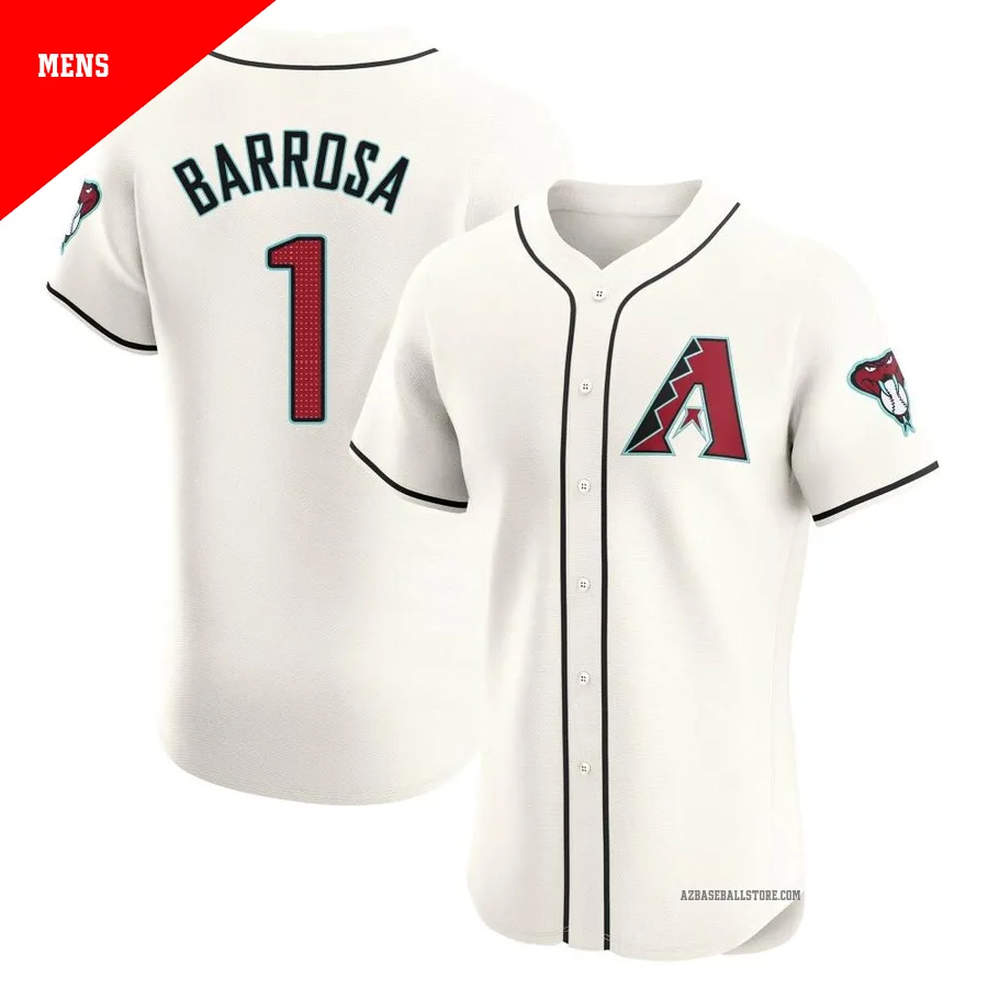 Men's Jorge Barrosa Arizona Diamondbacks ＃1 Cream Elite - Home Jersey