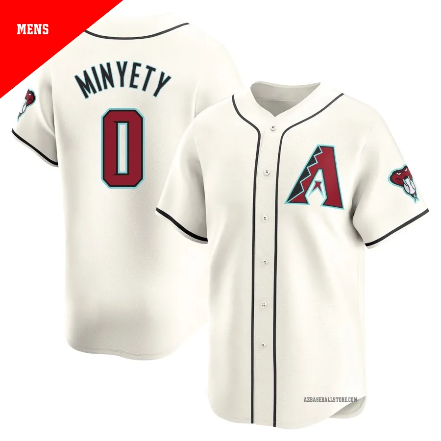 Men's Jorge Minyety Arizona Diamondbacks ＃0 White Limited - Home Jersey
