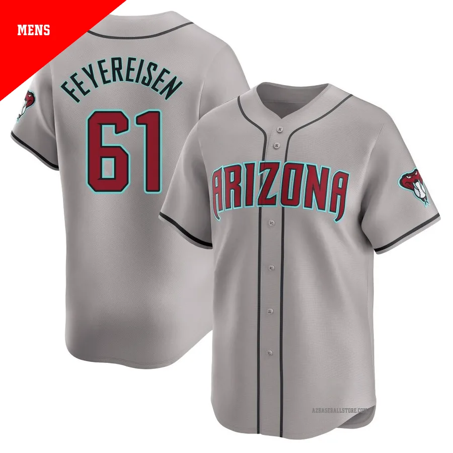 Men's J.P. Feyereisen Arizona Diamondbacks ＃61 Gray Limited - Away Jersey