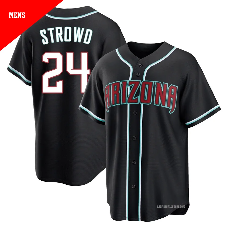 Men's Kade Strowd Arizona Diamondbacks ＃24 Black Replica - Fashion Out Jersey