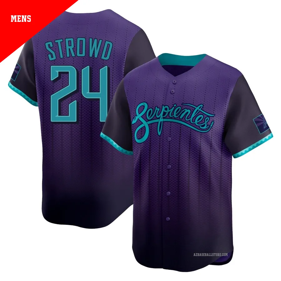 Men's Kade Strowd Arizona Diamondbacks ＃24 Purple Limited - 2025 City Connect Jersey