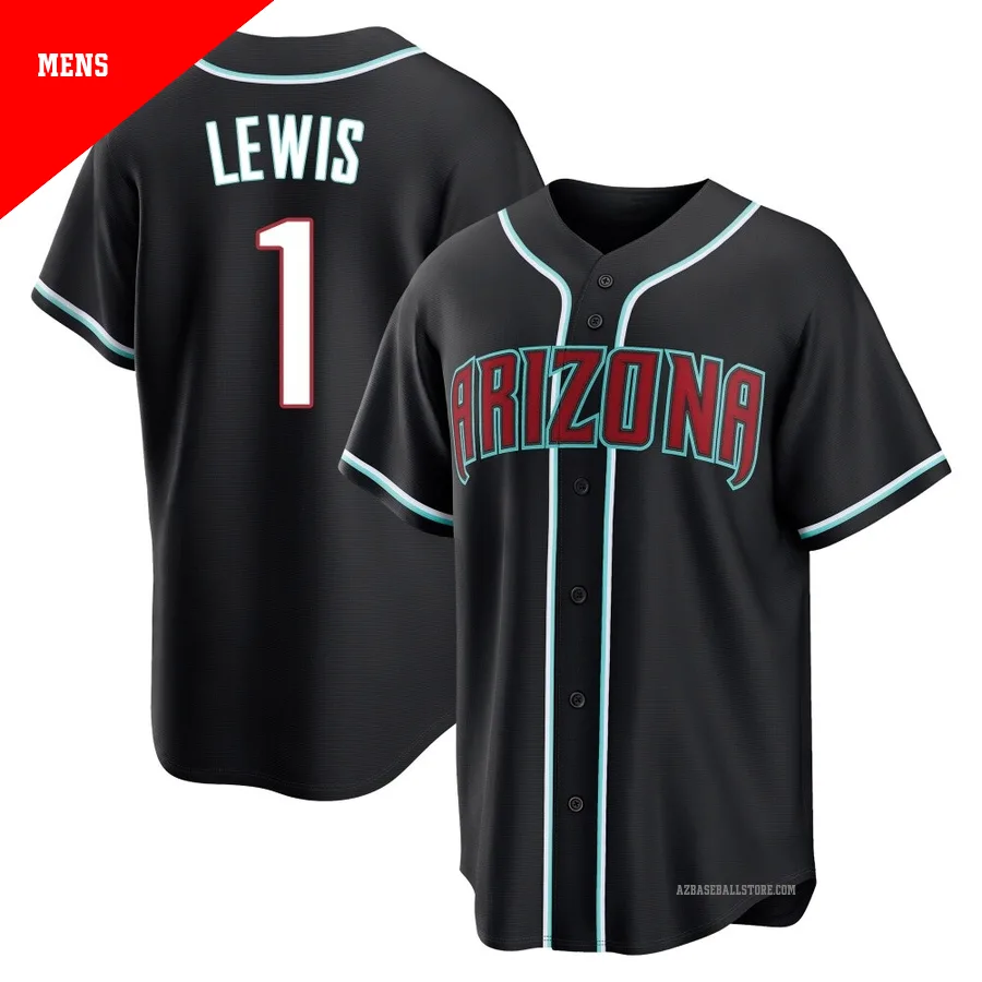 Men's Kyle Lewis Arizona Diamondbacks ＃1 Black Replica - Fashion Out Jersey