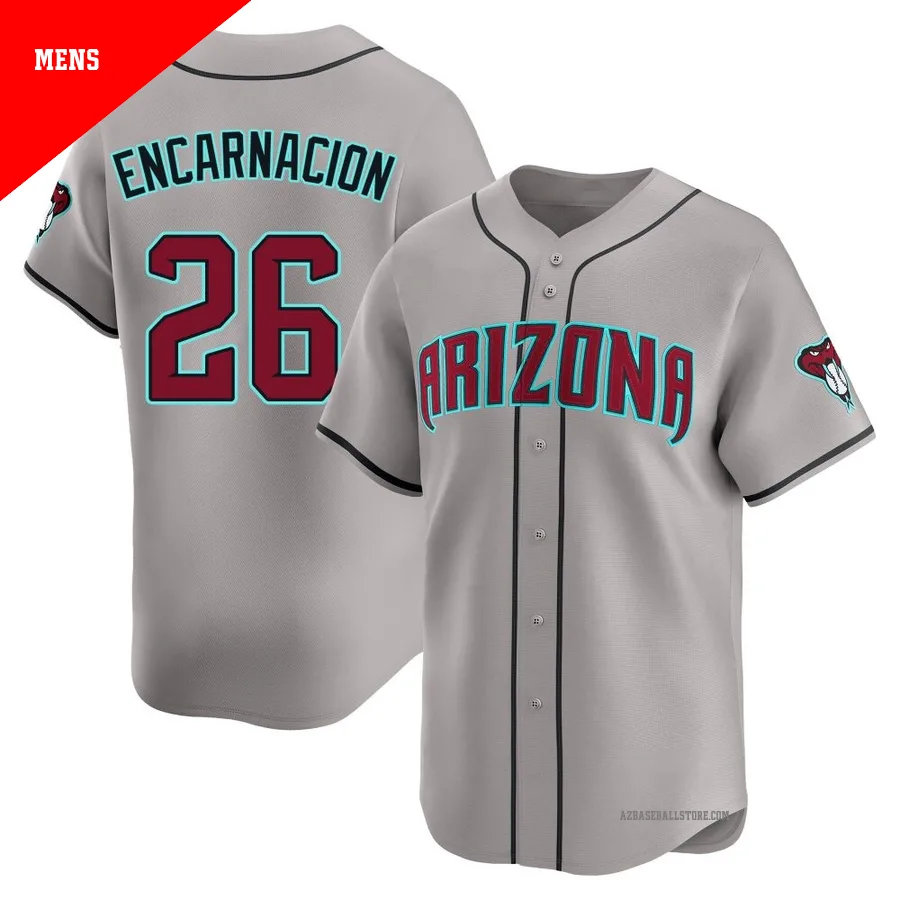 Men's Lorenzo Encarnacion Arizona Diamondbacks ＃26 Gray Limited - Alternate Jersey