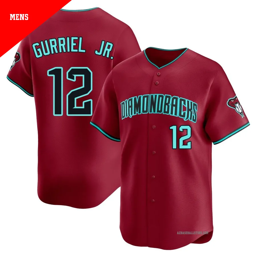Men's Lourdes Gurriel Jr. Arizona Diamondbacks ＃12 Red Limited - Alternate Jersey