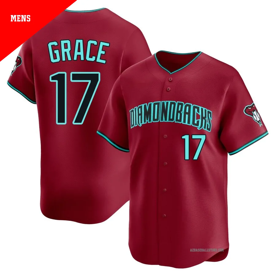 Men's Mark Grace Arizona Diamondbacks ＃17 Red Limited - Alternate Jersey
