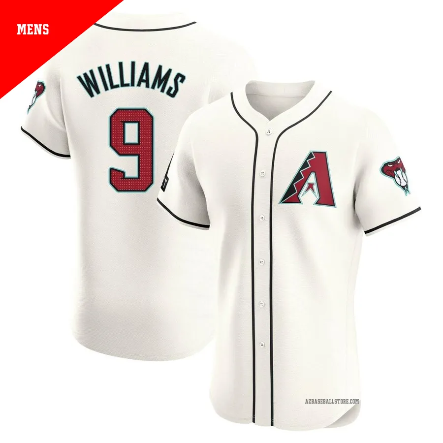 Men's Matt Williams Arizona Diamondbacks ＃9 Cream Elite - Home Patch Jersey