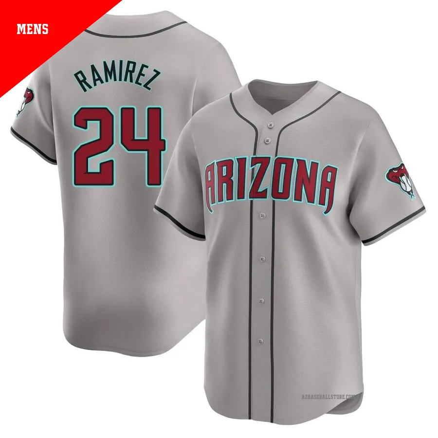 Men's Noe Ramirez Arizona Diamondbacks ＃24 Gray Limited - Away Jersey