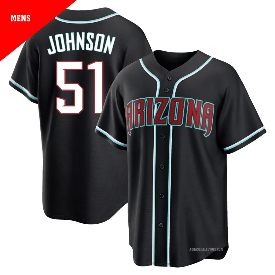 Men's Randy Johnson Arizona Diamondbacks ＃51 Black Replica - Fashion Out Jersey