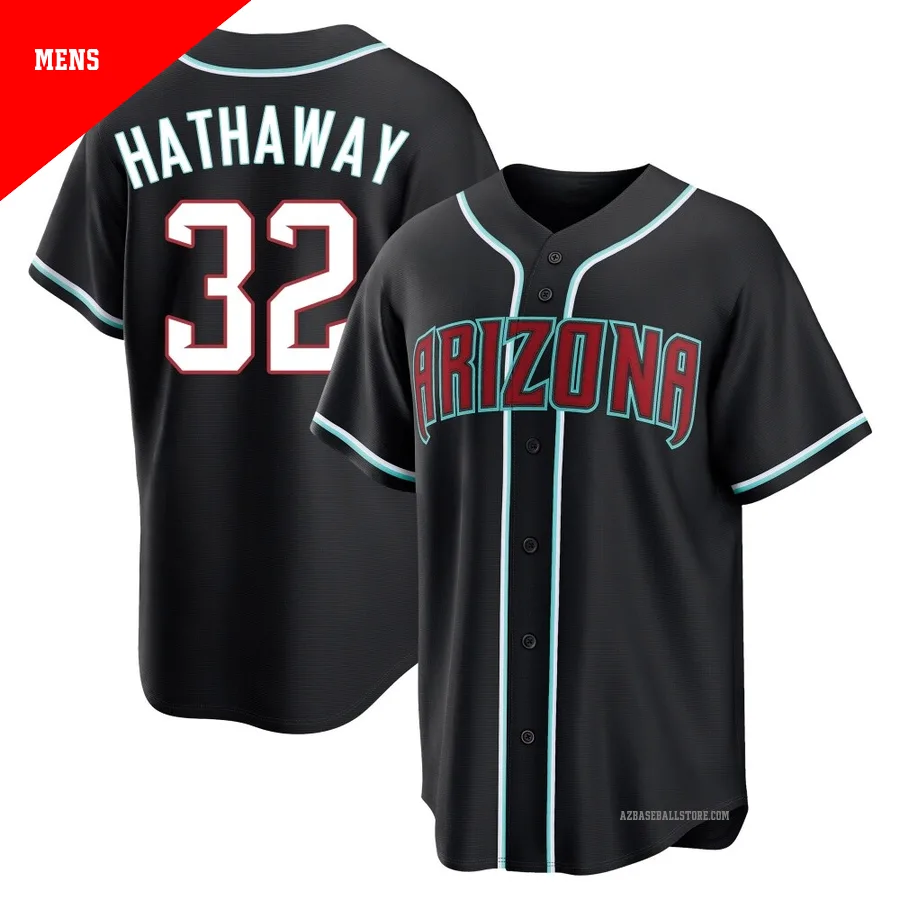 Men's Steve Hathaway Arizona Diamondbacks ＃32 Black Replica - Fashion Out Jersey