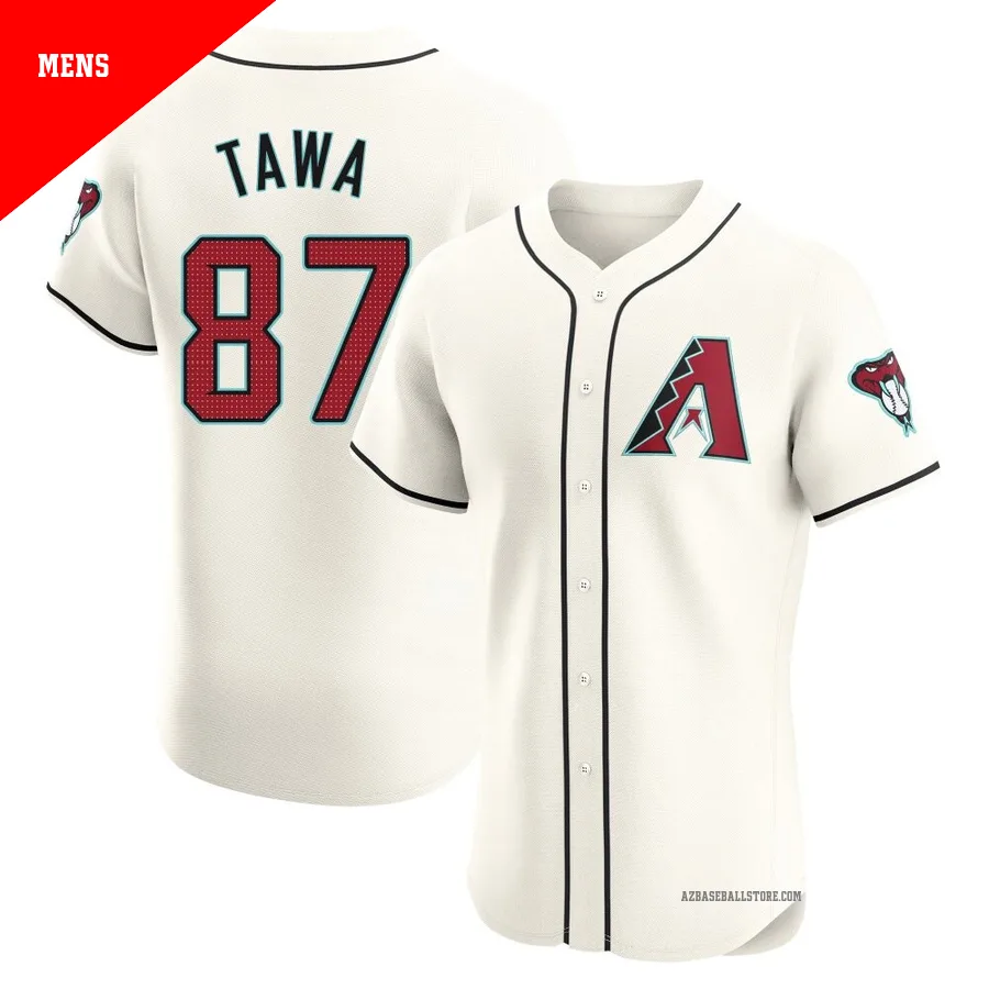 Men's Timothy Tawa Arizona Diamondbacks ＃87 Cream Elite - Home Jersey