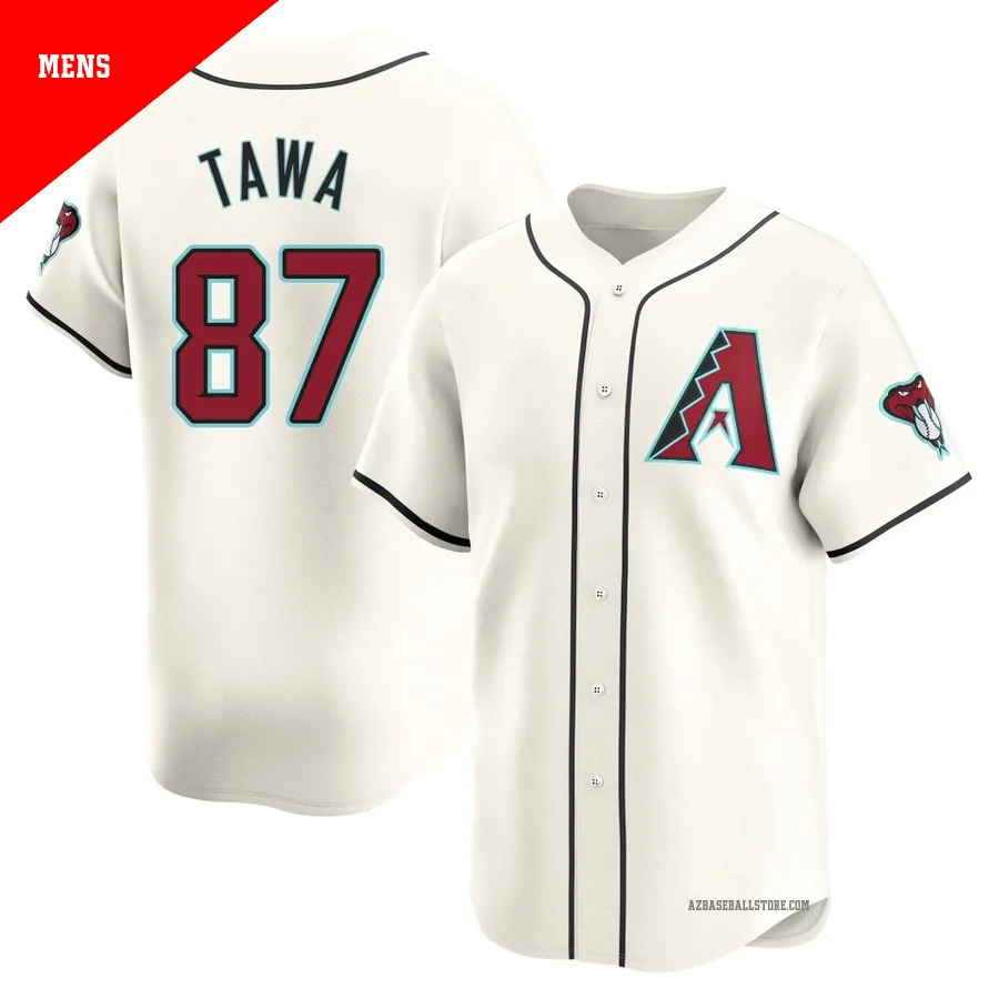 Men's Timothy Tawa Arizona Diamondbacks ＃87 White Limited - Home Jersey