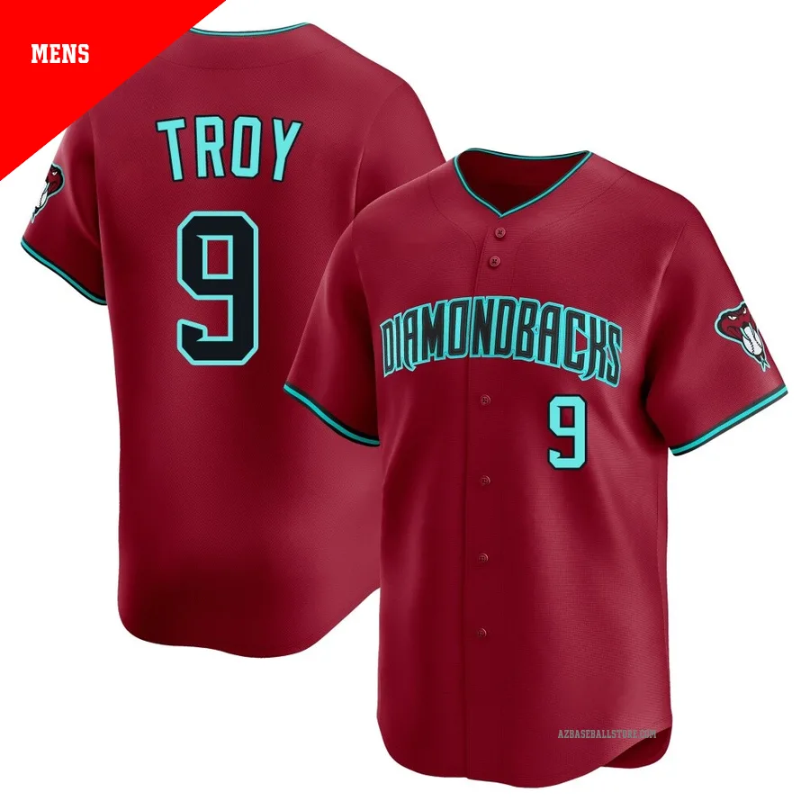 Men's Tommy Troy Arizona Diamondbacks ＃9 Red Limited - Alternate Jersey