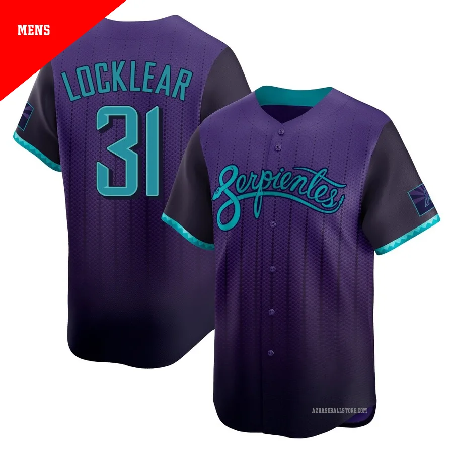 Men's Tyler Locklear Arizona Diamondbacks ＃31 Purple Limited - 2025 City Connect Jersey