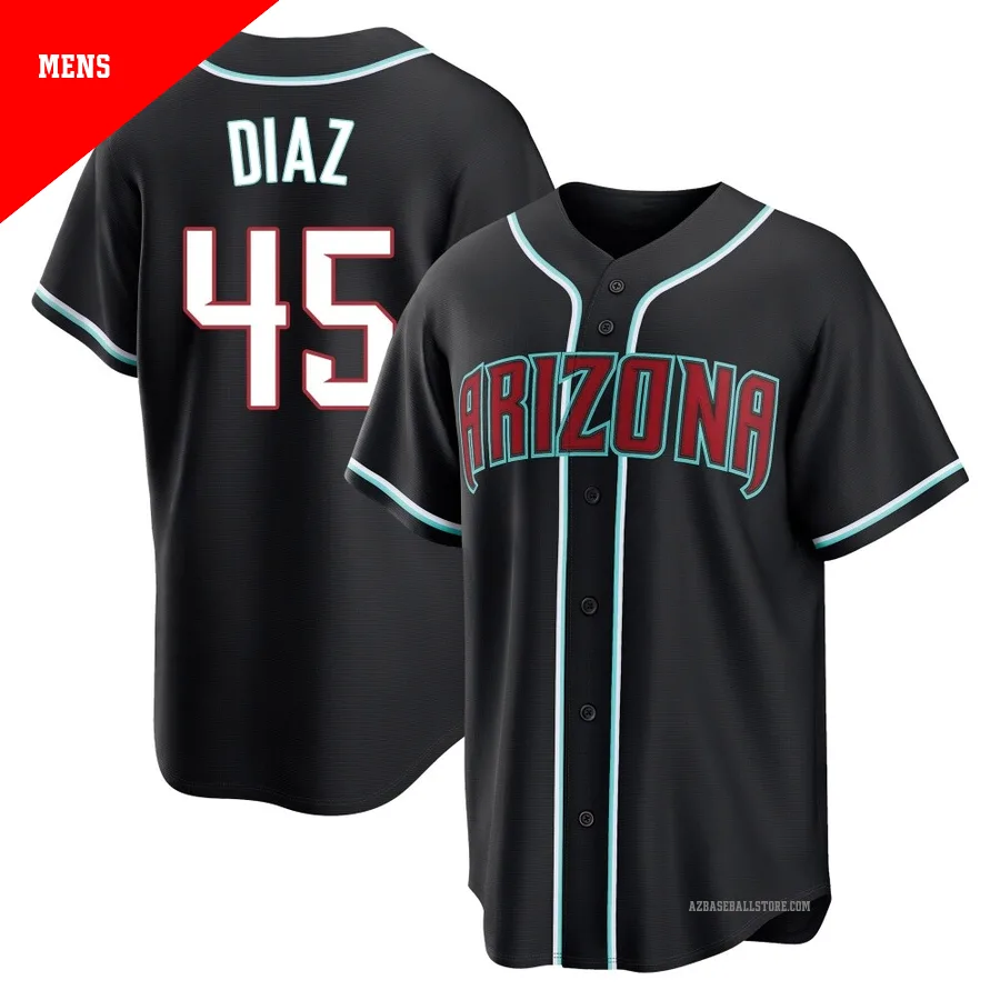 Men's Yilber Diaz Arizona Diamondbacks ＃45 Black Replica - Fashion Out Jersey