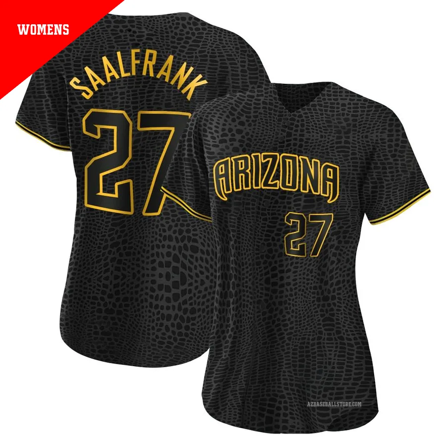 Women's Andrew Saalfrank Arizona Diamondbacks ＃27 Black Replica - Snake Skin City Jersey