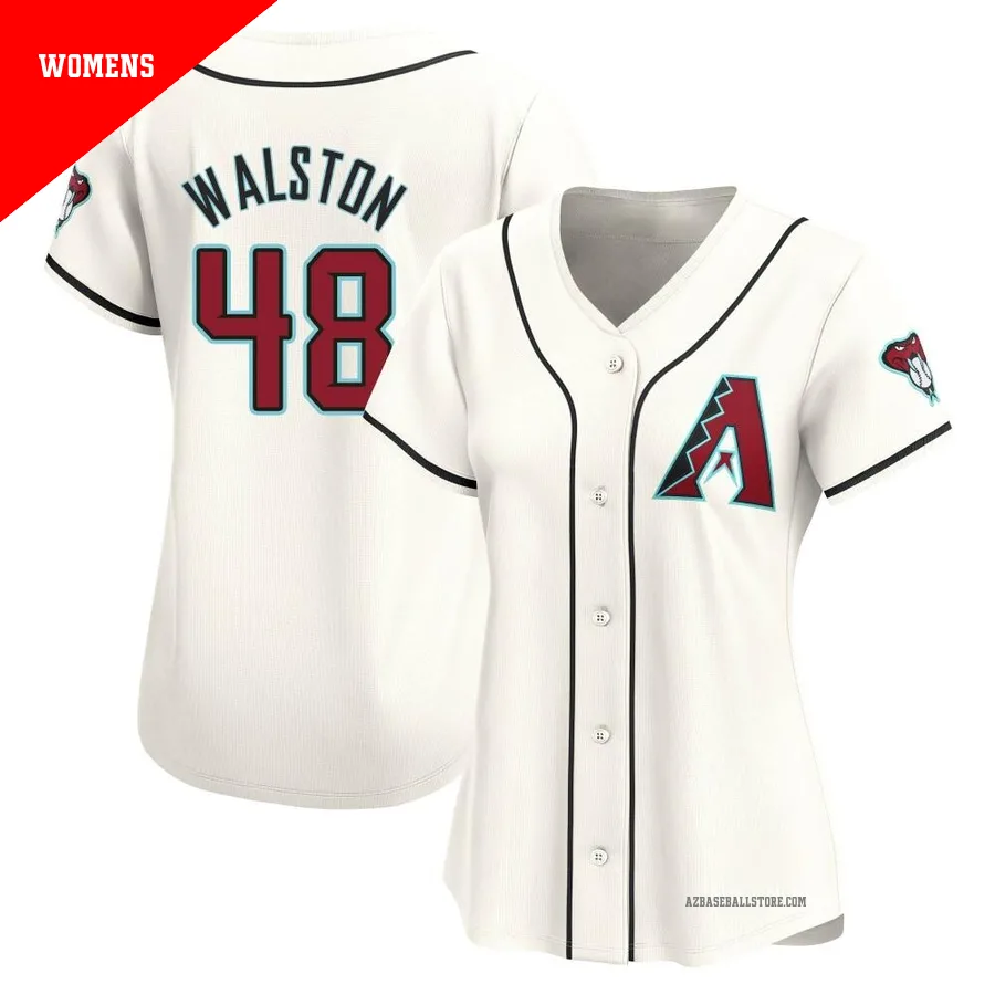 Women's Blake Walston Arizona Diamondbacks ＃48 White Limited - Home Jersey