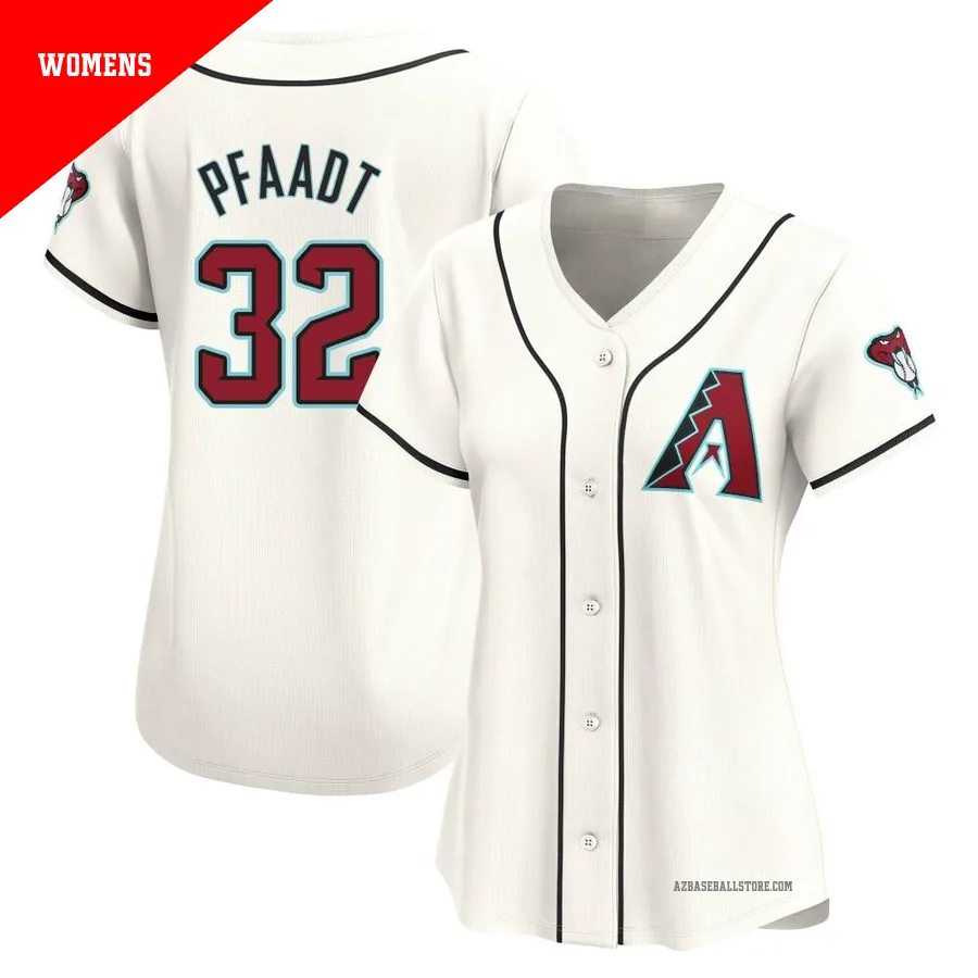 Women's Brandon Pfaadt Arizona Diamondbacks ＃32 White Limited - Home Jersey