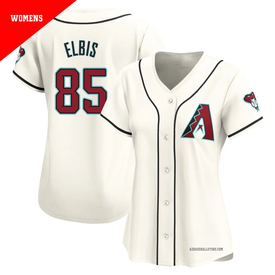 Women's Joe Elbis Arizona Diamondbacks ＃85 White Limited - Home Jersey