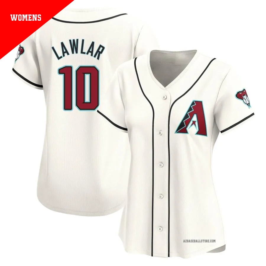Women's Jordan Lawlar Arizona Diamondbacks ＃10 White Limited - Home Jersey
