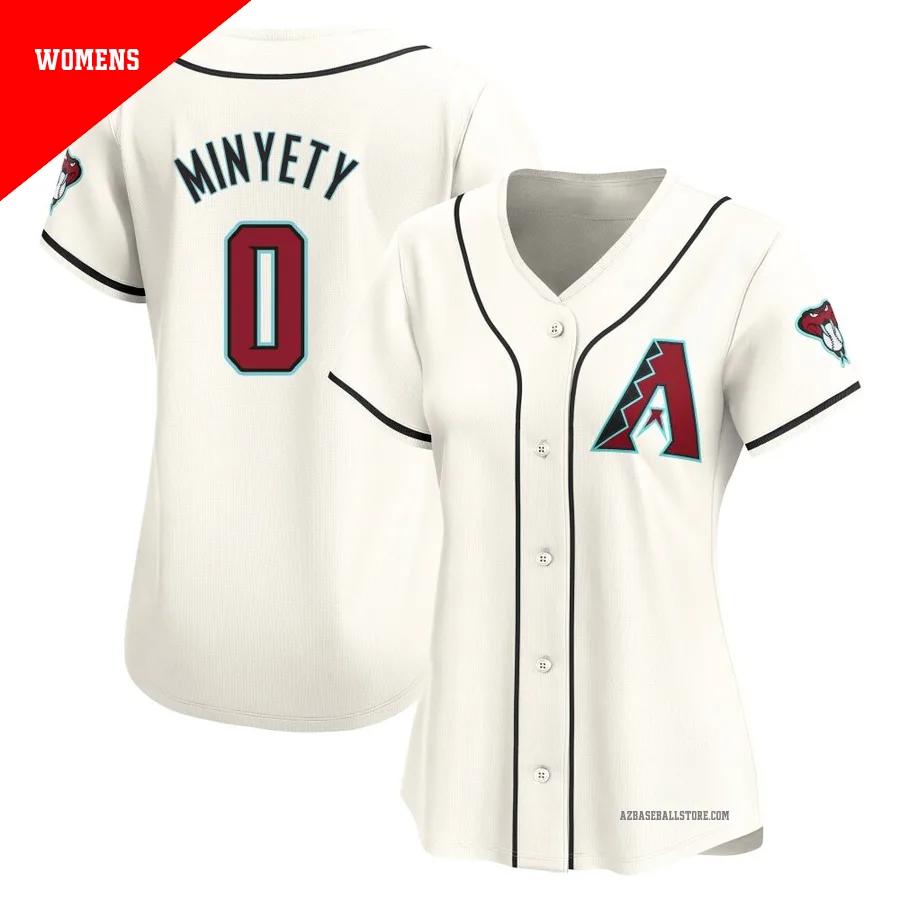 Women's Jorge Minyety Arizona Diamondbacks ＃0 White Limited - Home Jersey