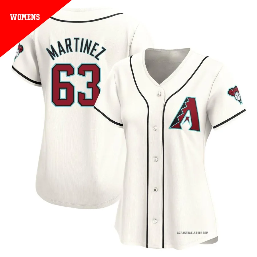 Women's Justin Martinez Arizona Diamondbacks ＃63 White Limited - Home Jersey