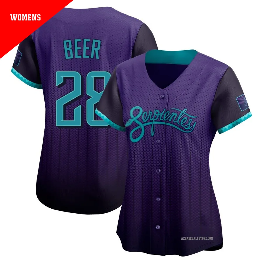 Women's Seth Beer Arizona Diamondbacks ＃28 Purple Limited - 2025 City Connect Jersey