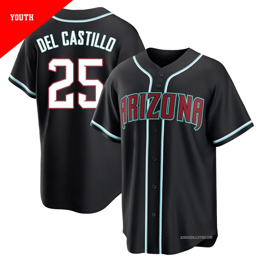 Youth Adrian Del Castillo Arizona Diamondbacks ＃25 Black Replica - Fashion Out Jersey