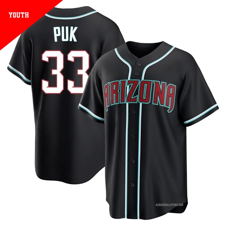 Youth A.J. Puk Arizona Diamondbacks ＃33 Black Replica - Fashion Out Jersey