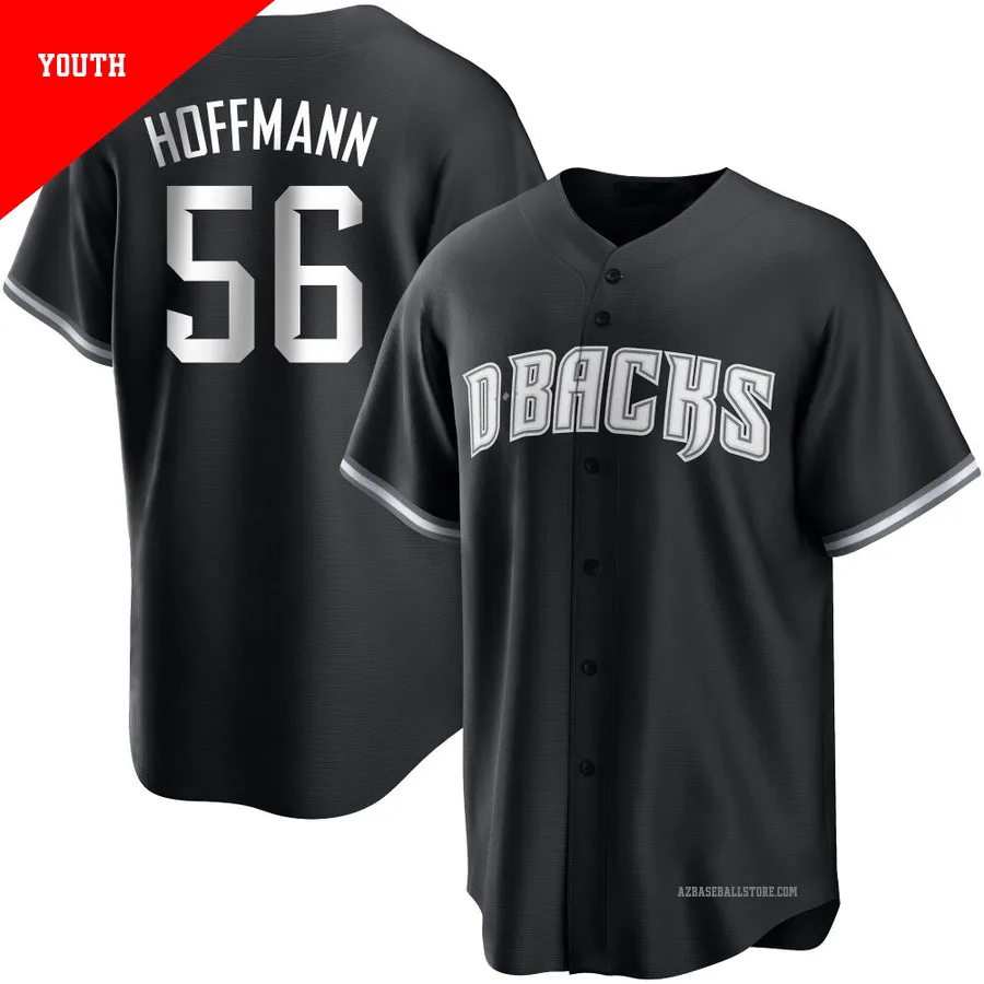 Youth Andrew Hoffmann Arizona Diamondbacks ＃56 Black/White Replica - Jersey