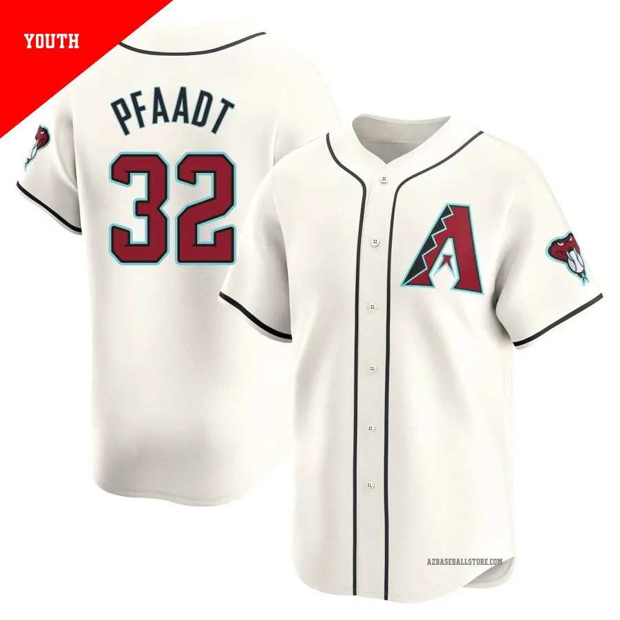 Youth Brandon Pfaadt Arizona Diamondbacks ＃32 White Limited - Home Jersey