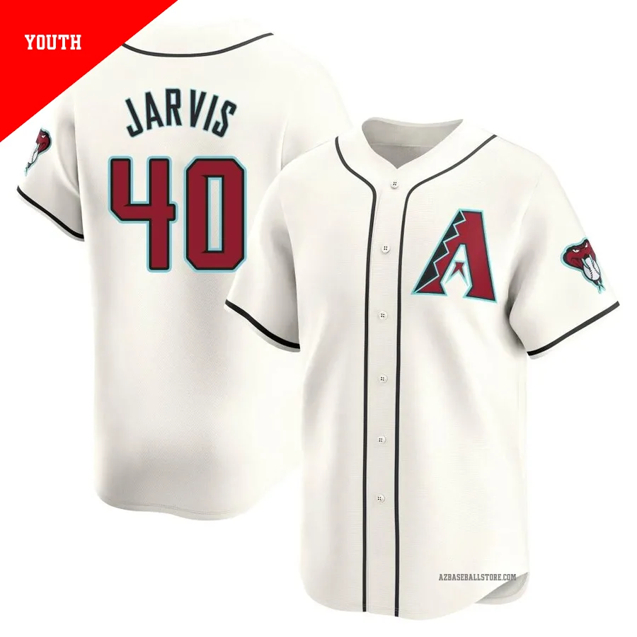 Youth Bryce Jarvis Arizona Diamondbacks ＃40 White Limited - Home Jersey