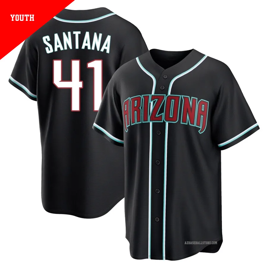 Youth Carlos Santana Arizona Diamondbacks ＃41 Black Replica - Fashion Out Jersey