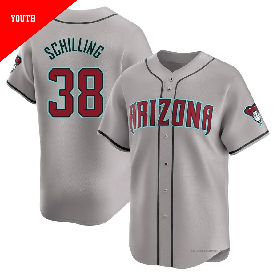 Youth Curt Schilling Arizona Diamondbacks ＃38 Gray Limited - Away Jersey
