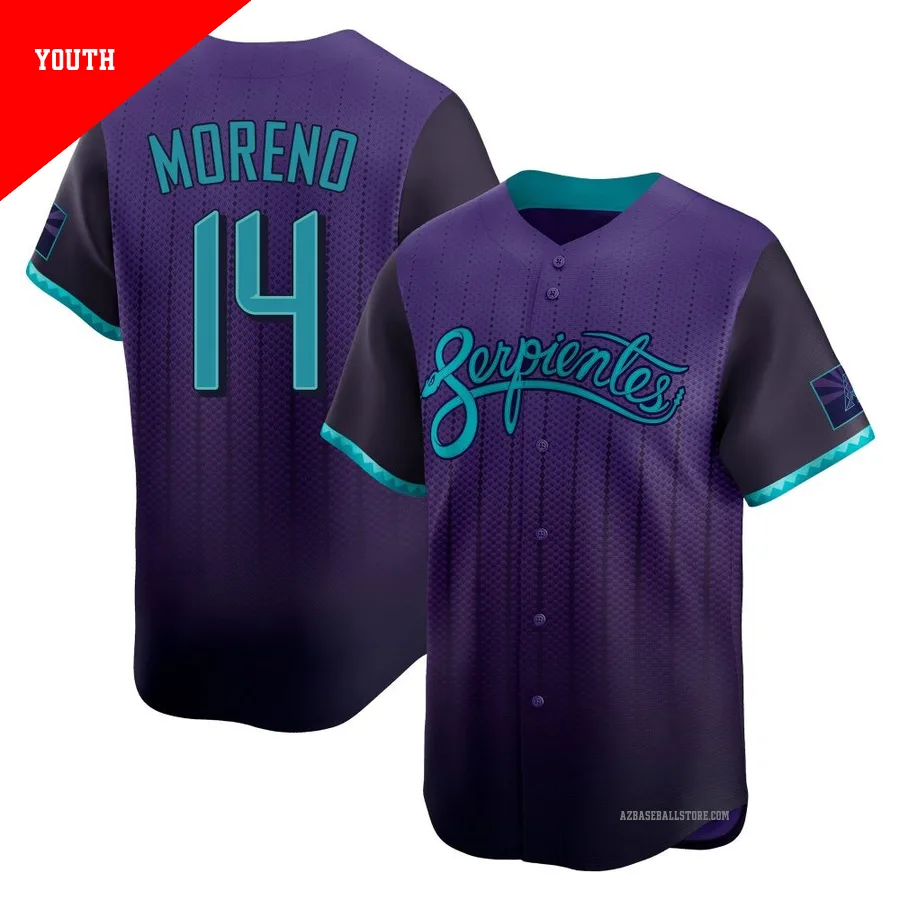 Youth Gabriel Moreno Arizona Diamondbacks ＃14 Purple Limited - 2025 City Connect Jersey