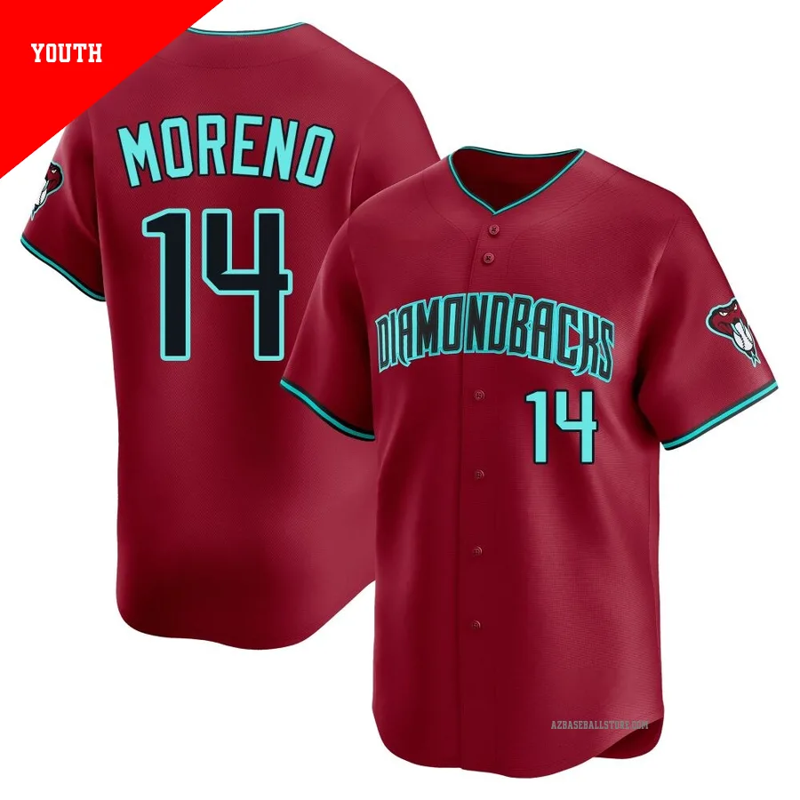 Youth Gabriel Moreno Arizona Diamondbacks ＃14 Red Limited - Alternate Jersey