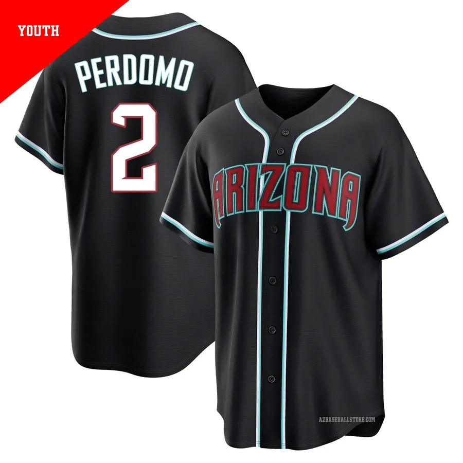 Youth Geraldo Perdomo Arizona Diamondbacks ＃2 Black Replica - Fashion Out Jersey