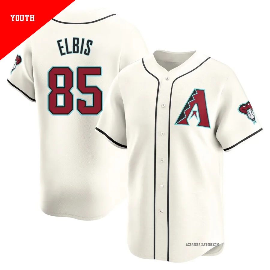 Youth Joe Elbis Arizona Diamondbacks ＃85 White Limited - Home Jersey