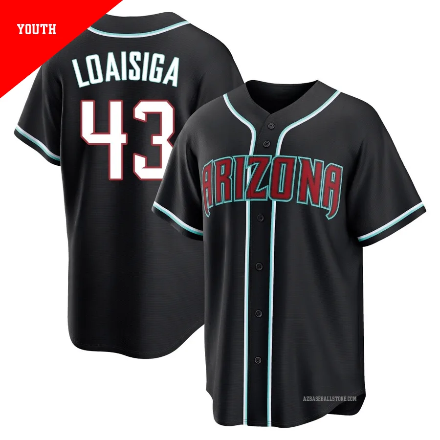 Youth Jonathan Loaisiga Arizona Diamondbacks ＃43 Black Replica - Fashion Out Jersey
