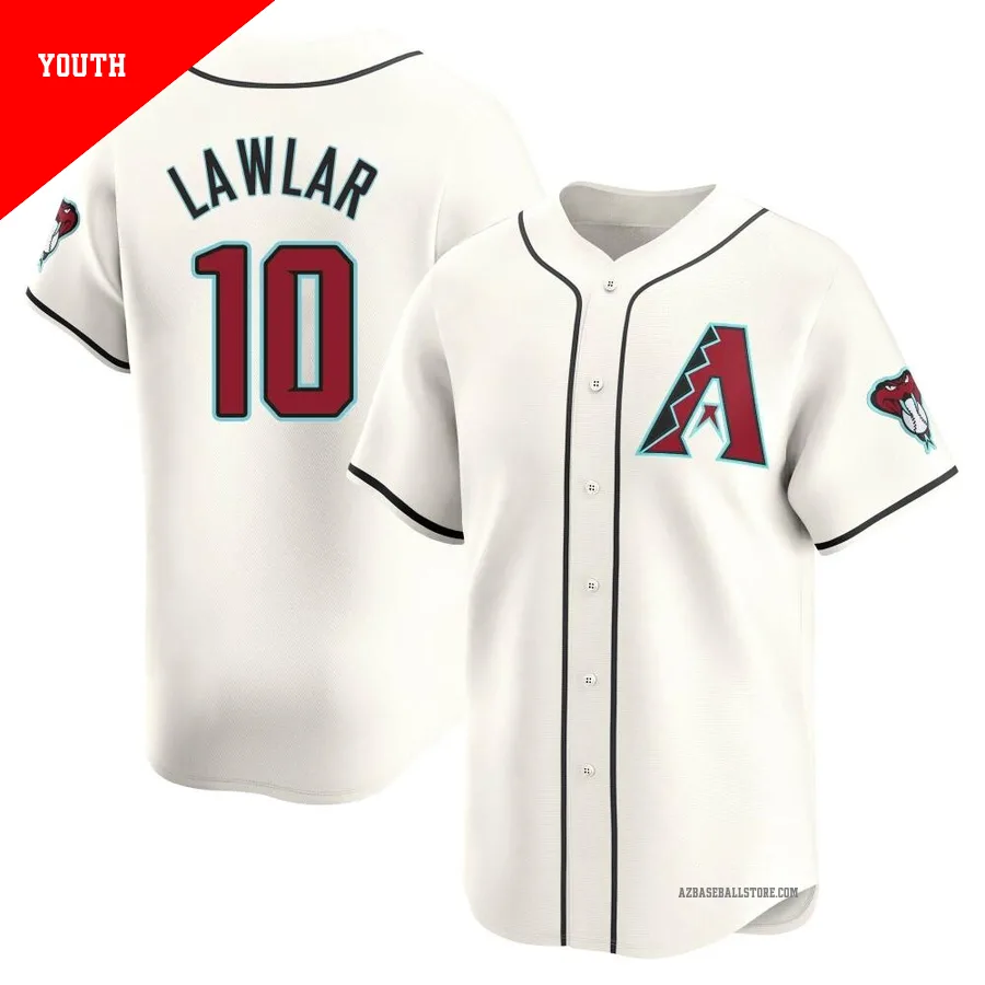 Youth Jordan Lawlar Arizona Diamondbacks ＃10 White Limited - Home Jersey