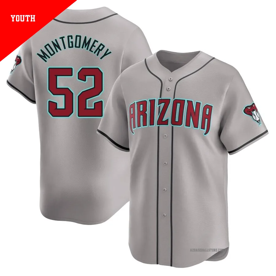 Youth Jordan Montgomery Arizona Diamondbacks ＃52 Gray Limited - Away Jersey