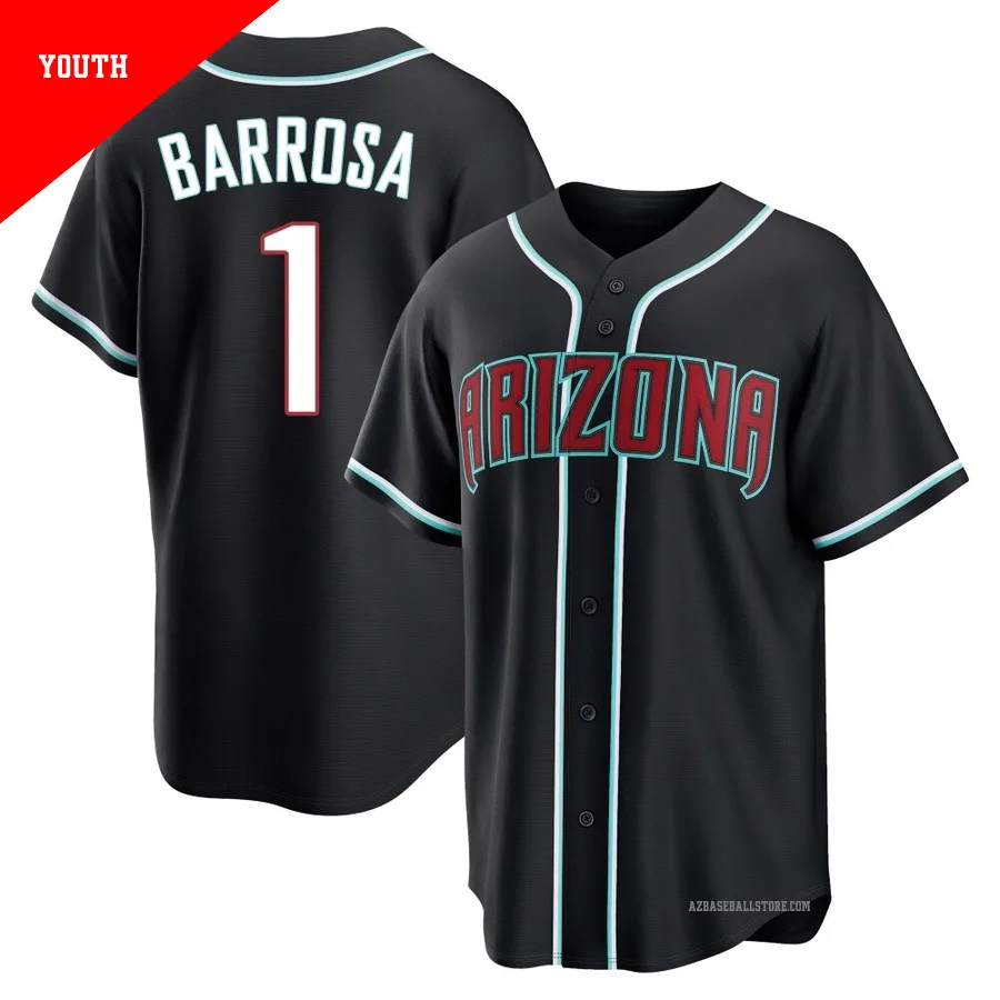Youth Jorge Barrosa Arizona Diamondbacks ＃1 Black Replica - Fashion Out Jersey