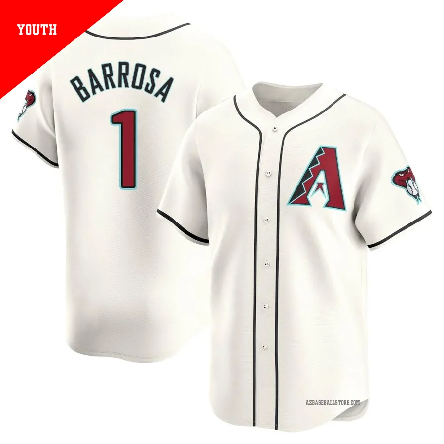 Youth Jorge Barrosa Arizona Diamondbacks ＃1 White Limited - Home Jersey